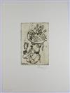 WILLIAM GROPPER Group of 10 color etchings with aquatint.